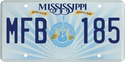 MS license plate MFB185