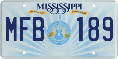 MS license plate MFB189