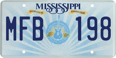MS license plate MFB198