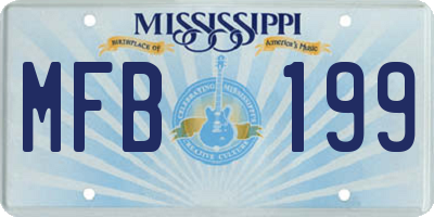 MS license plate MFB199