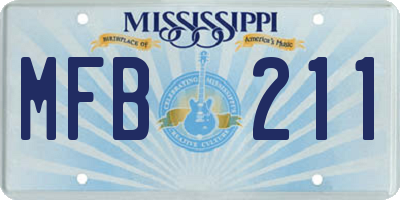 MS license plate MFB211