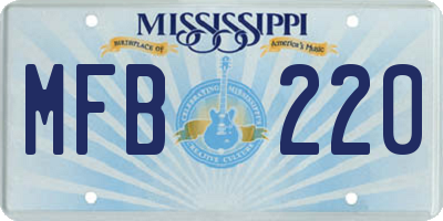 MS license plate MFB220