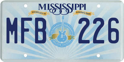 MS license plate MFB226