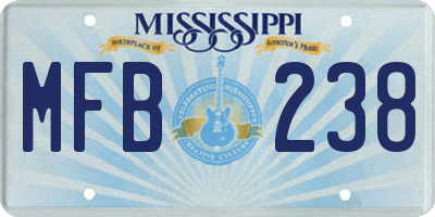 MS license plate MFB238