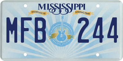 MS license plate MFB244