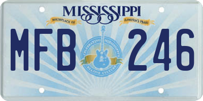 MS license plate MFB246