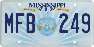 MS license plate MFB249
