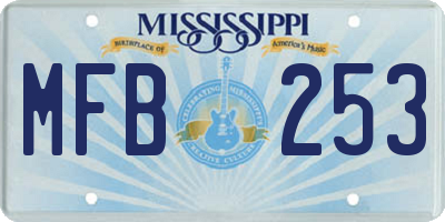 MS license plate MFB253