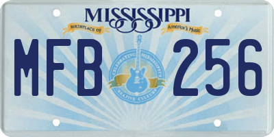 MS license plate MFB256