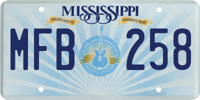 MS license plate MFB258