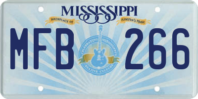 MS license plate MFB266