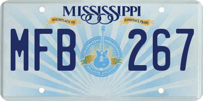 MS license plate MFB267