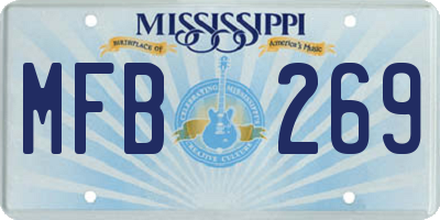 MS license plate MFB269