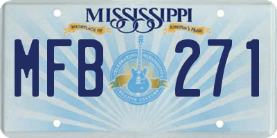 MS license plate MFB271