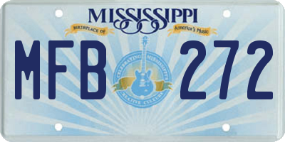 MS license plate MFB272