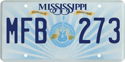 MS license plate MFB273