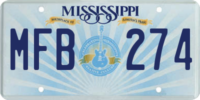 MS license plate MFB274