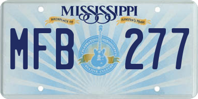 MS license plate MFB277