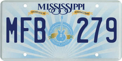 MS license plate MFB279