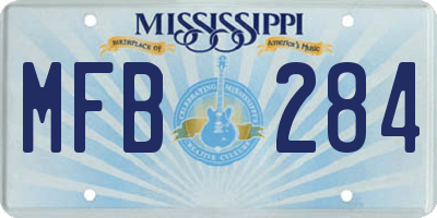 MS license plate MFB284