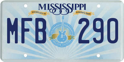 MS license plate MFB290