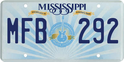 MS license plate MFB292