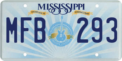 MS license plate MFB293
