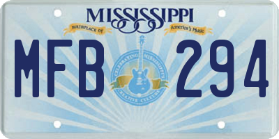 MS license plate MFB294