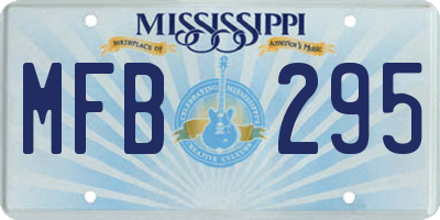 MS license plate MFB295