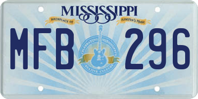 MS license plate MFB296