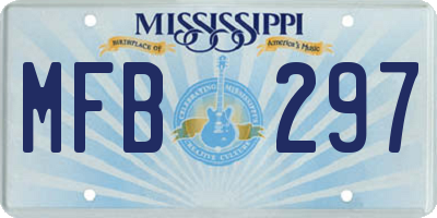 MS license plate MFB297