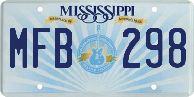MS license plate MFB298