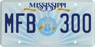 MS license plate MFB300