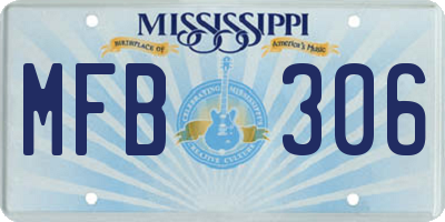 MS license plate MFB306