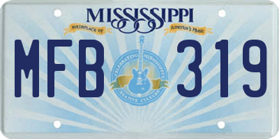 MS license plate MFB319