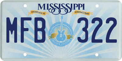 MS license plate MFB322