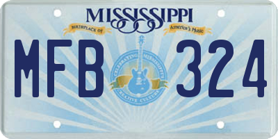 MS license plate MFB324