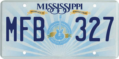 MS license plate MFB327
