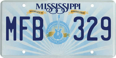 MS license plate MFB329