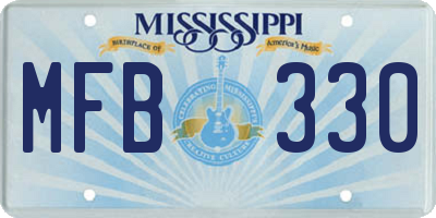 MS license plate MFB330