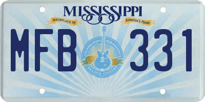 MS license plate MFB331