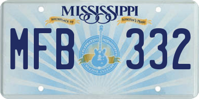 MS license plate MFB332