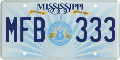 MS license plate MFB333