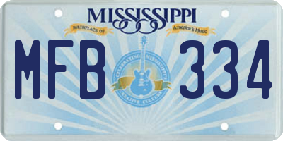 MS license plate MFB334