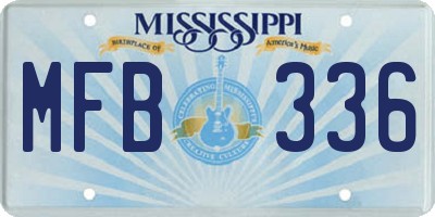 MS license plate MFB336