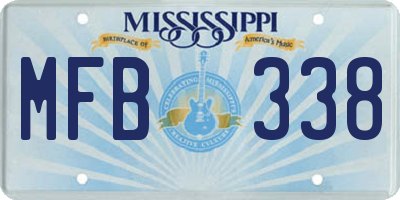 MS license plate MFB338