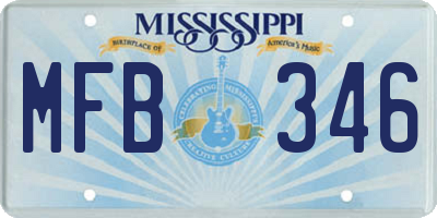 MS license plate MFB346