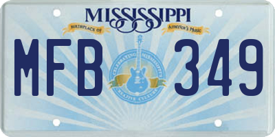 MS license plate MFB349