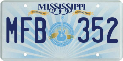 MS license plate MFB352