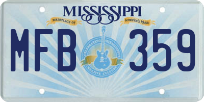 MS license plate MFB359